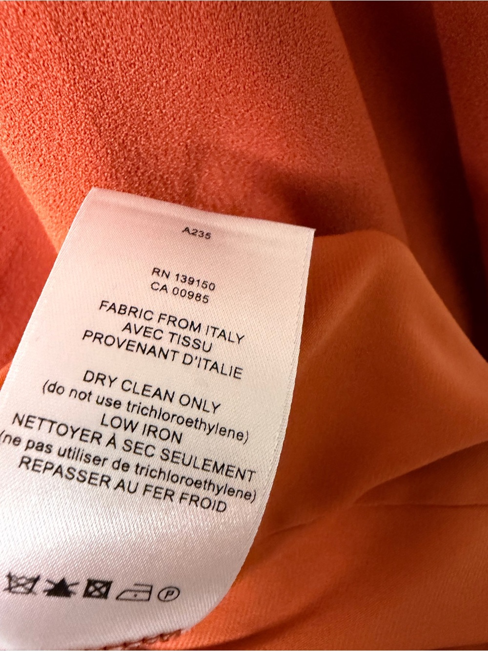 The Row Marina Mini Shift Dress Orange Size 10 - Picture 5 of 8